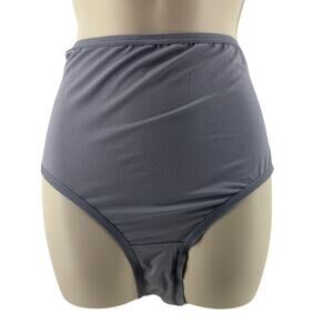 Fruit of Loom Stretch Satin Panty Grey Womens Size 10